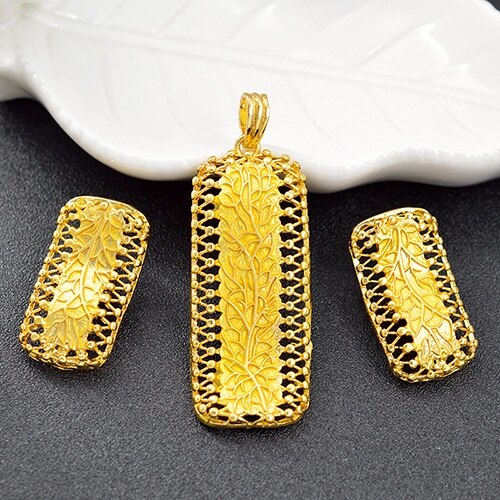 Sunny Jewelry Square Jewelry Set For Women Earrings Pendant Necklace Big Jewelry For Party Anniversary Ethnic Jewelry Findings: Default Title