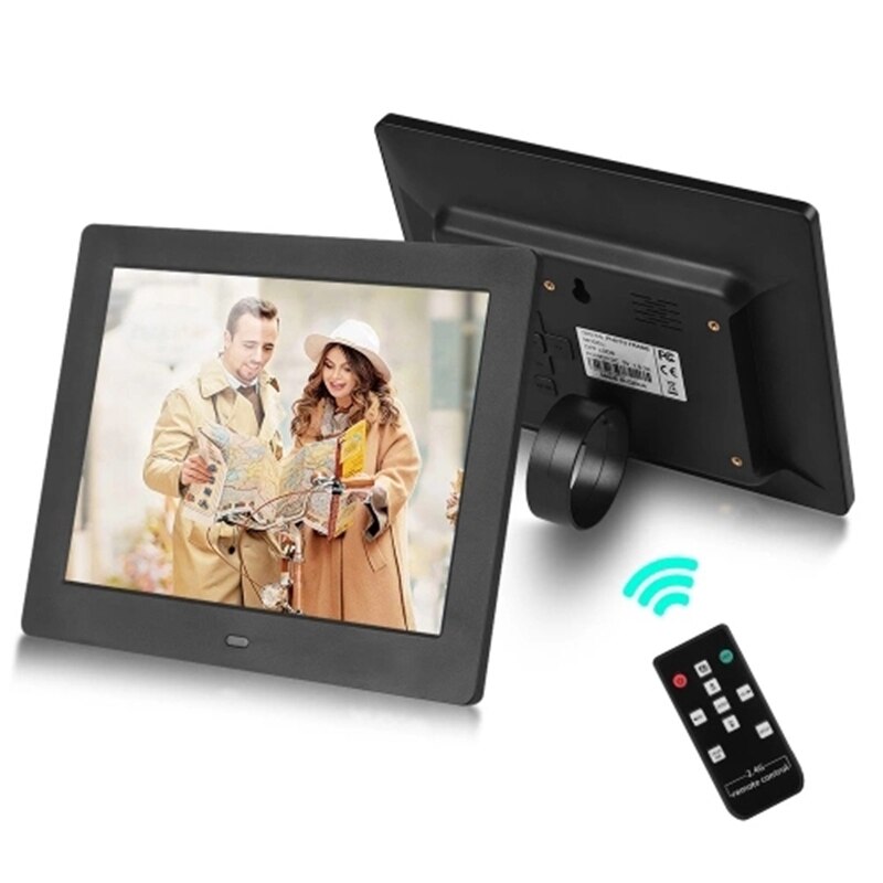 8 Inch Eletronic Picture Photo Album LED Screen Simple Digital Photo Frame Support 2.4G Wireless Remote Control Clock Music Vide