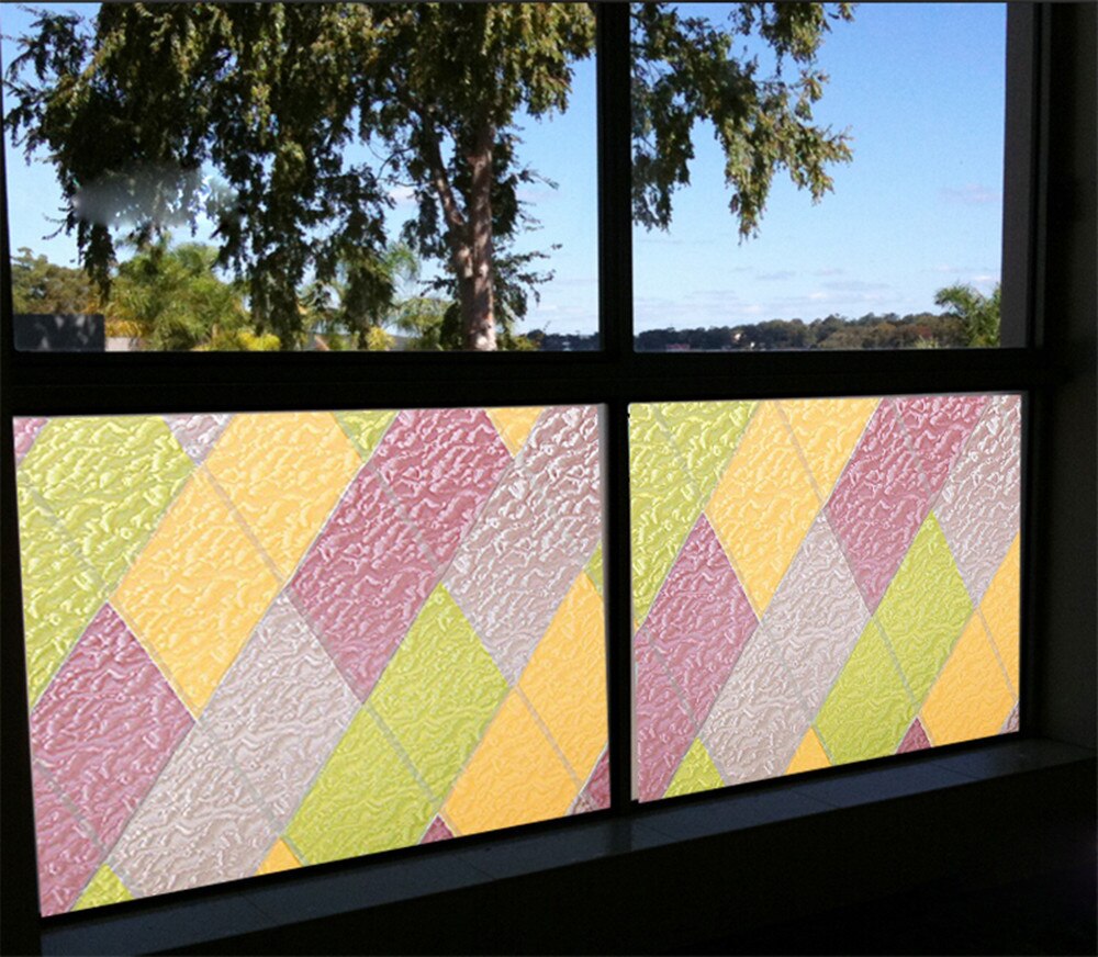 Sunice 2D printed static window film home Decorative glass Films Privacy Static Cling stickers Frosted Windows sticker decal