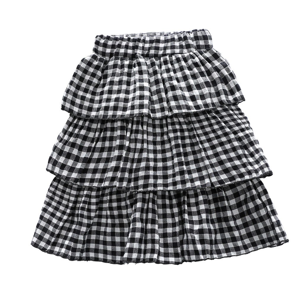 ARLONEET Gingham Überprüfen mehrschichtig Kilt Plaid Felsen Mädchen Nette freundlicher Kleidung 19beschädigen26 Weibliche Röcke Für Mädchen: 3M