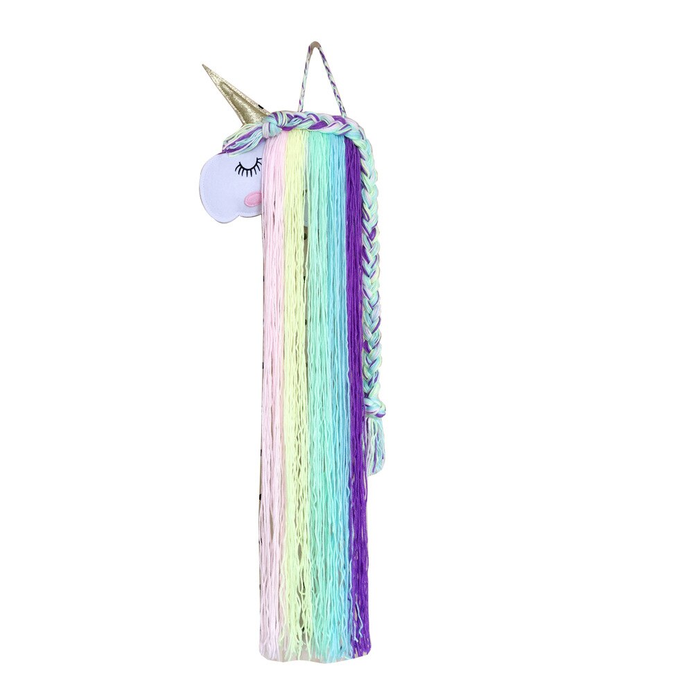 Einhorn Haar BöGen Lagerung Gürtel Ornamente 100% Handgemachte Mädchen Haar Clips Haarspange Haarband Hängen Dekor Organizer: I