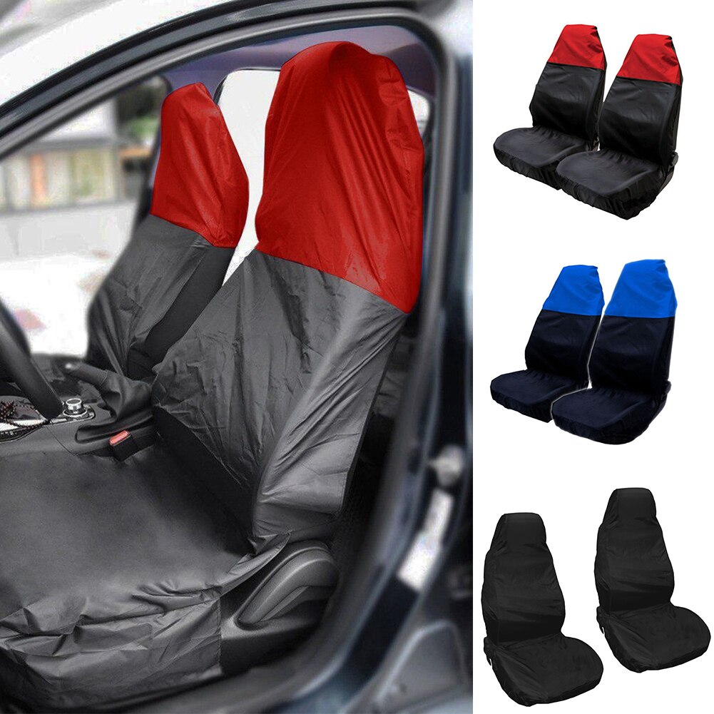 2Pcs Waterproof Universal Car Auto Van Heavy Duty Protector Seat Cover Case
