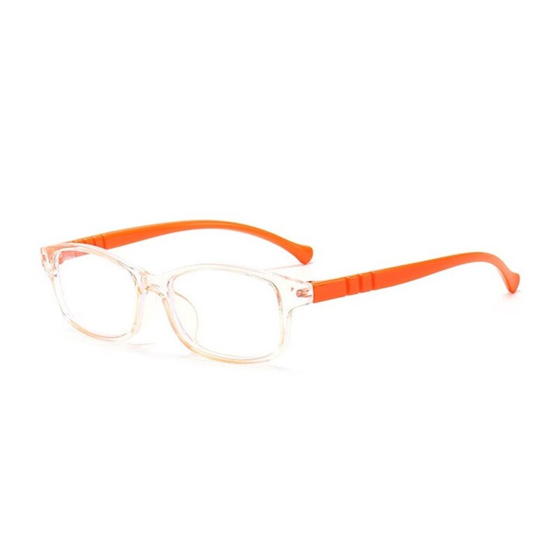 Farverige ramme børn briller kid optiske briller lys komfortable anti blå briller dreng vintage briller pige: Orange