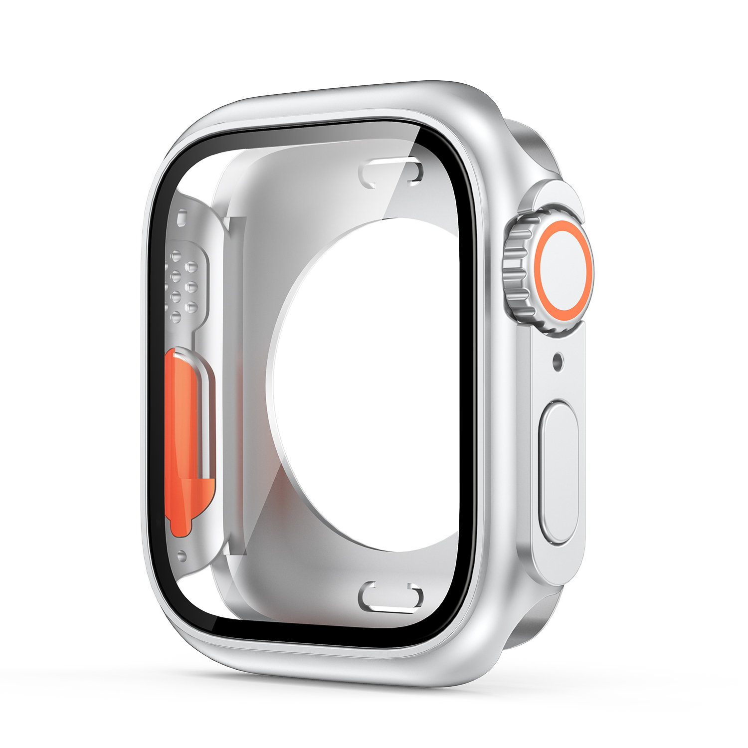 Funda protectora de pantalla para Apple Watch 44mm 45mm 40mm 41mm funda dura de parachoques trasero delantero de PC para iwatch 9 8 7 6 5 4 cambio a Ultra: GOLD / 2 - 3,9 pulgadas
