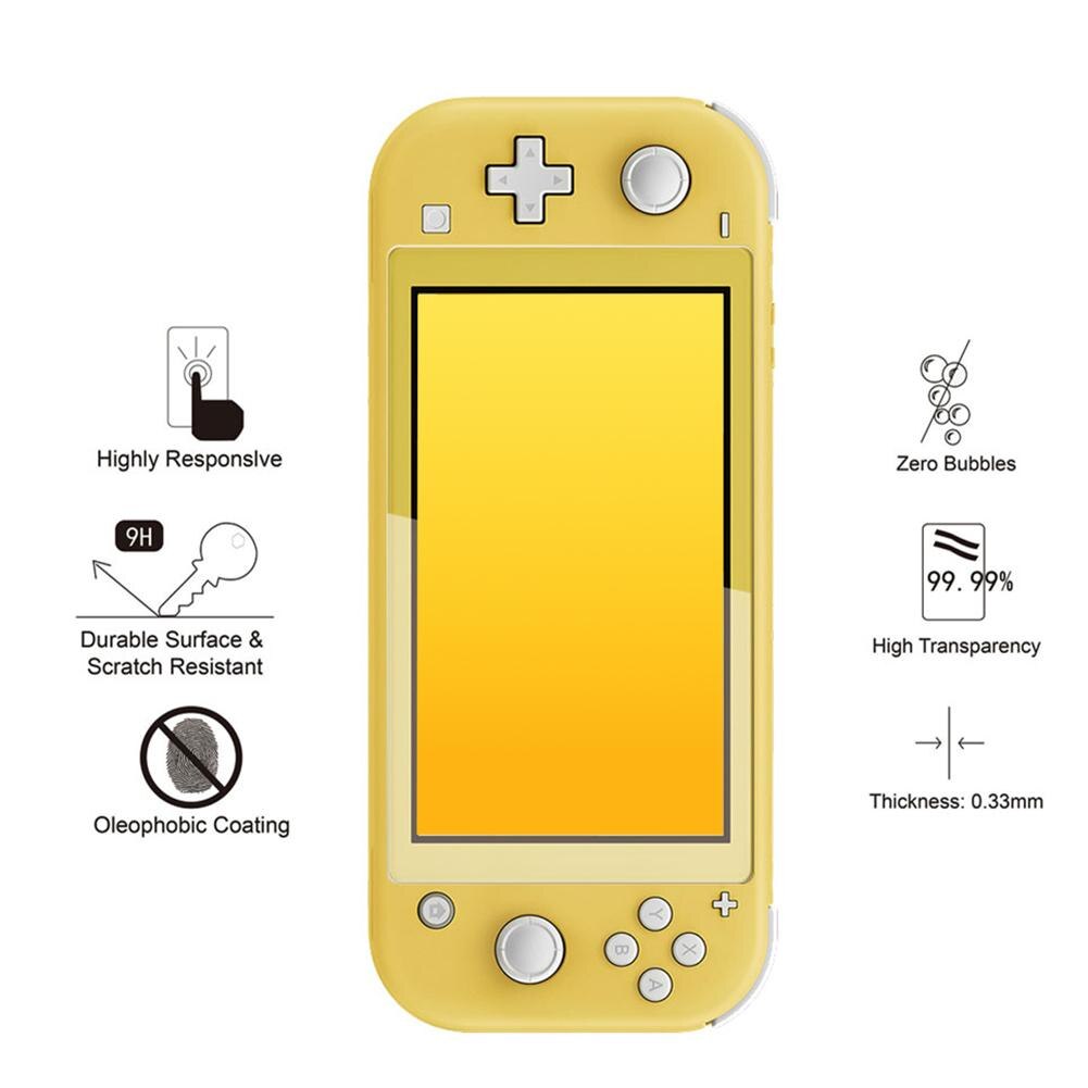 2 Stuks Screen Protector Voor Nintend Schakelaar Lite Gehard Glas 8-9H Hardheid Full Hd Clear Protective Film cover Oppervlak Guard