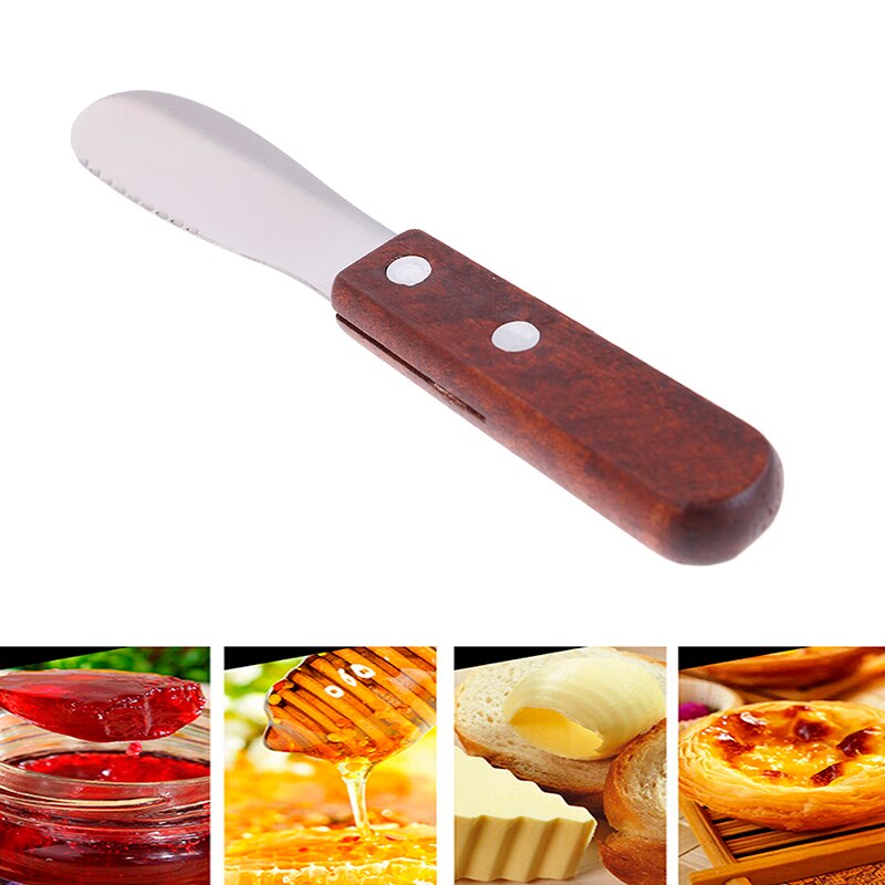 Kjøkkentilbehør rustfritt stål bestikk slikkepott smør kniv skraper spreder frokostverktøy