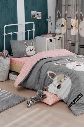 Te Ijzer Dekbedovertrek Set Enkele Bunny Konijn Beddengoed Sets Animal Europese Size Luxe Dekbed Bed Cover Home Textiel