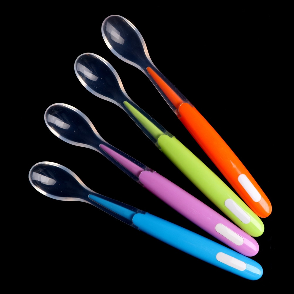 Baby Silicone Spoon Newborn water feeding training spoon Baby feeding soft spoon Soup ladle Feeding dishes Tableware for childs