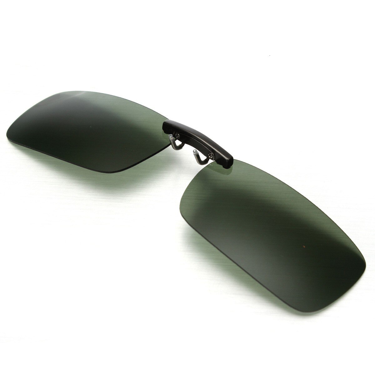 Unisex fiskebriller polariserede dag og nat dual-use clips easy clip solbriller flip linse kørebriller fiskeredskaber: Grøn