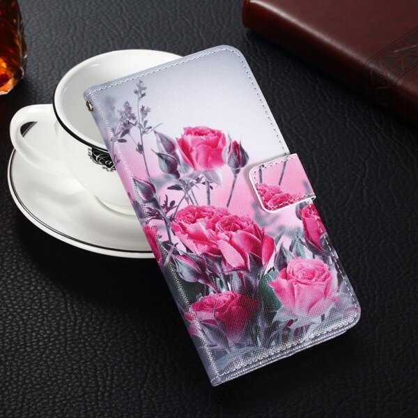 Fssobotlun para bq 6022g aura caso couro do plutônio retro flip telefone capa escudo magnética moda carteira casos kickstand cinta: Rose flower