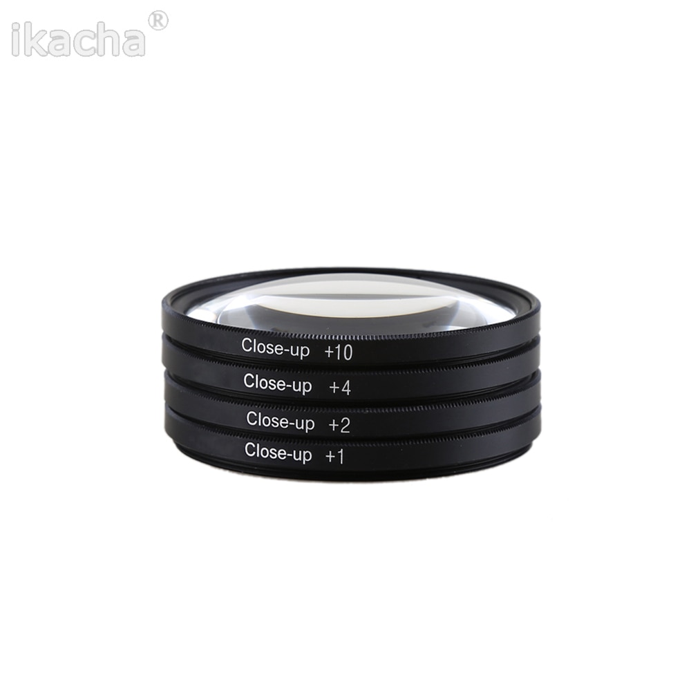 Makro nah dran hoch Linse Filter + 1 + 2 + 4 + 10 Bausatz + Sonnenblende + Deckel 49mm 52mm 55mm 58mm 62mm 67mm 72mm 77mm für Kanon Nikon Sony Kamera
