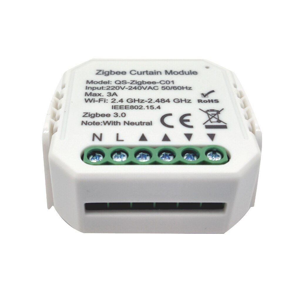Curtain Switch Module Remote Control Wireless Smart Practical Family Sharing Blind Motor Zigbee App Home For Roller Shutter