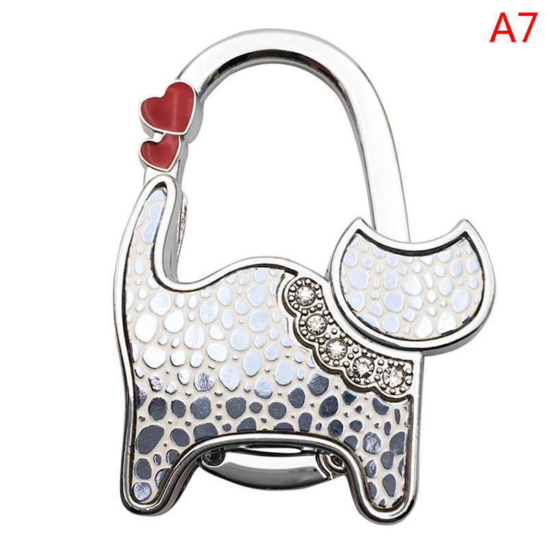 Portable Folding Handbag Hook Holder Purse Hanger Table Edge Hanging Hooks For Handbag Decoration Women Bag Organizer: Gold