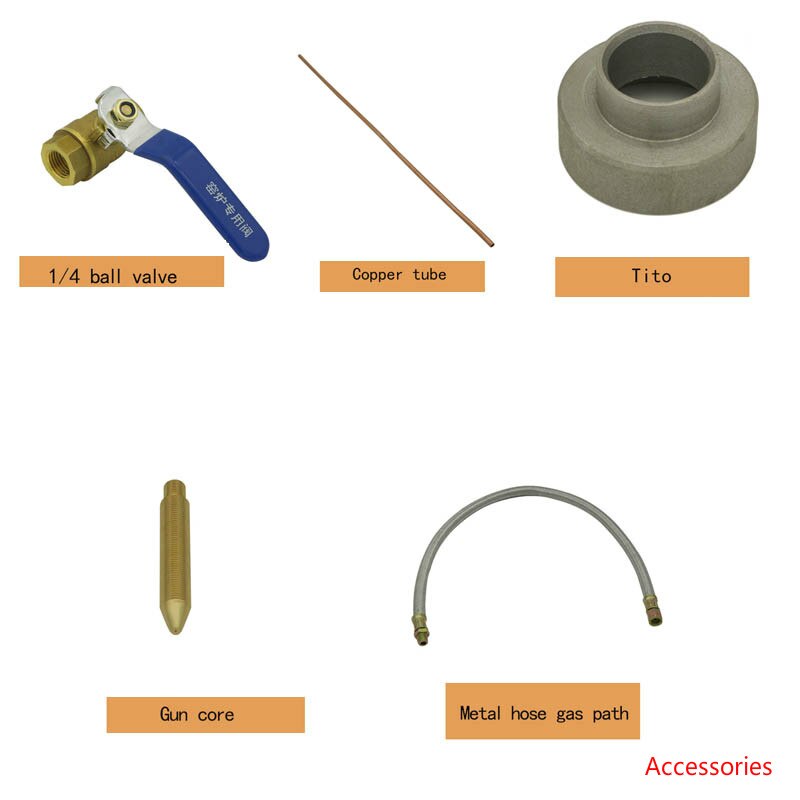 Venturi auto-amorçage brûleur four brûleur navette four naturel pistolet accessoires pistolet tête cuivre perle cuivre bouchon