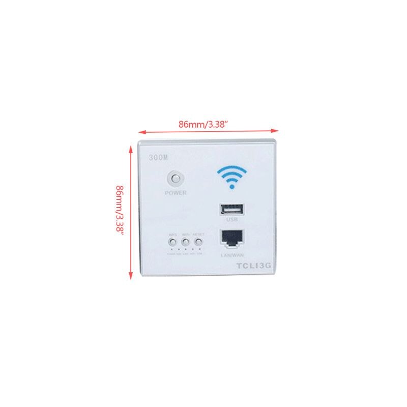300Mbps 220V Smart Wireless WIFI Repeater Extender Wall Embedded Router Socket