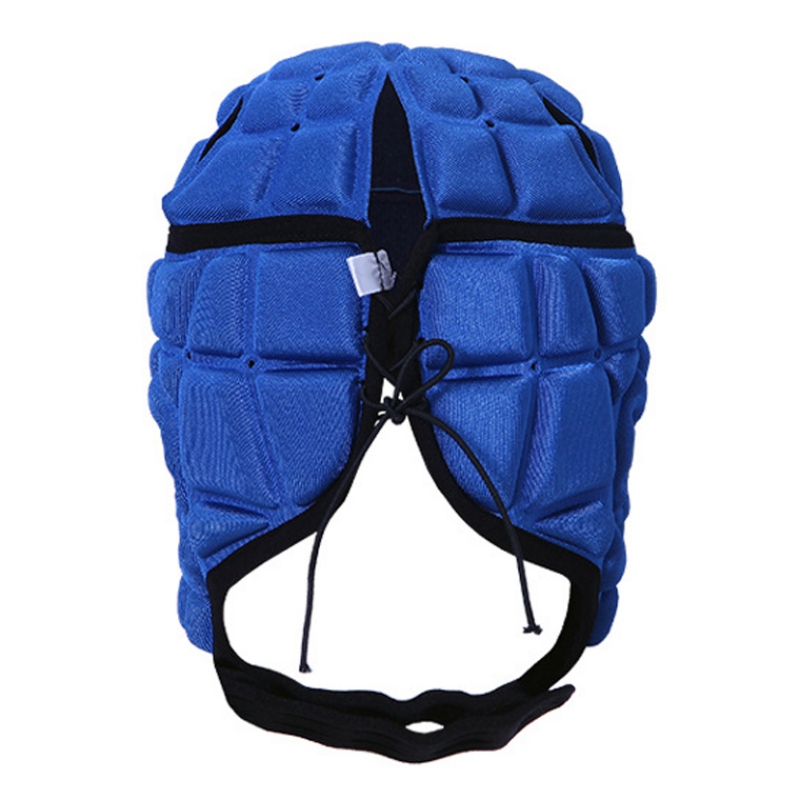 Soft Padded Headgear Children Football Goalkeeper Helmet Anti-Collision Helmet for Soccer Football Player: Blue