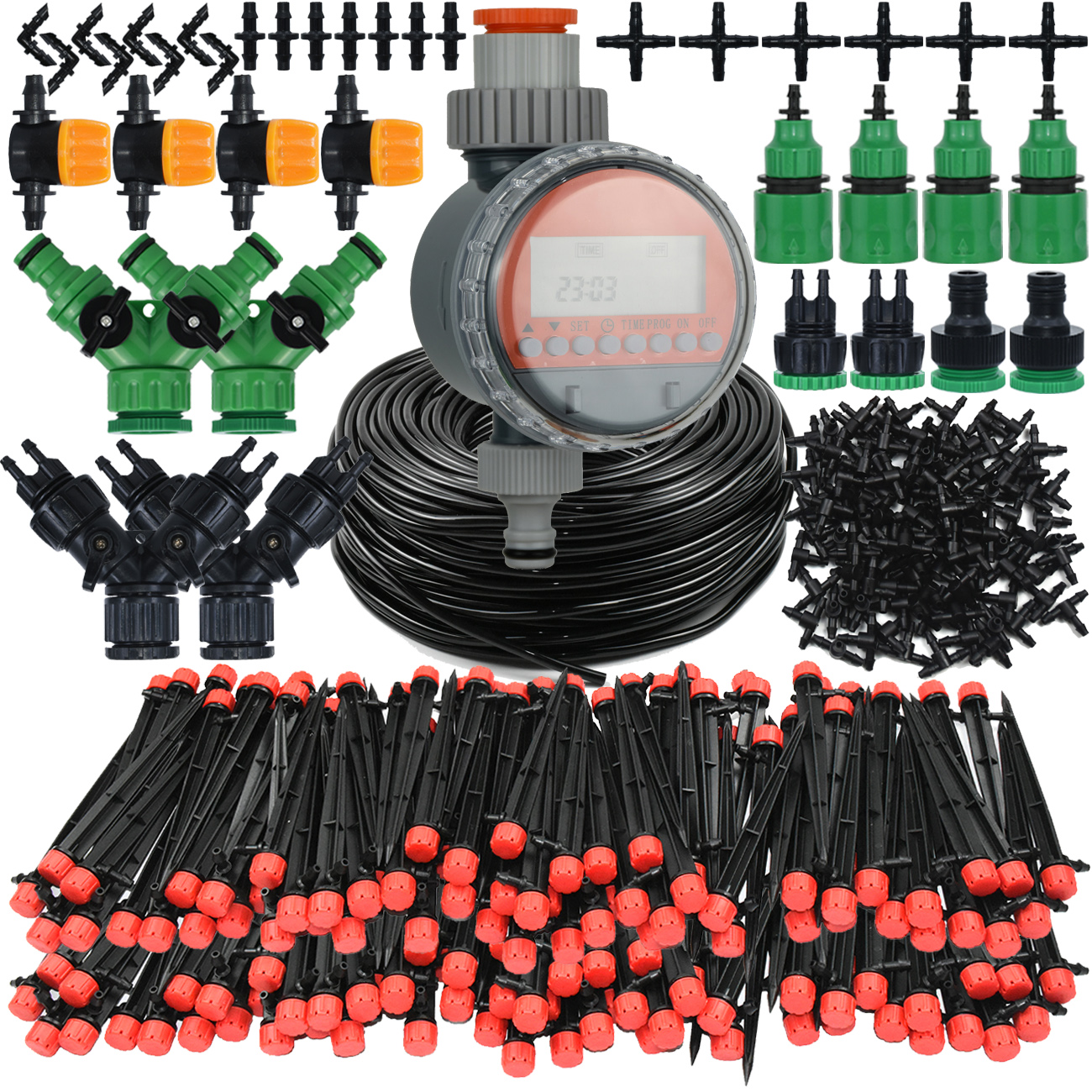 SPRYCLE Automatic Garden Watering System Sprinkler Kits Micro Drip Irrigation System DIY for Potted Plant Vegetables Greenhouse