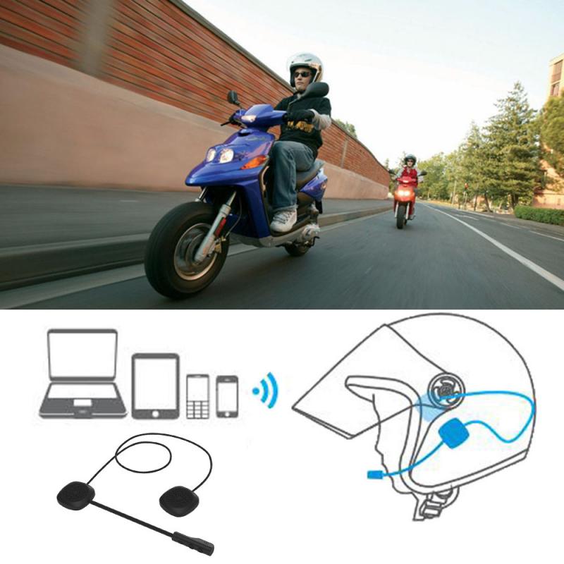 Helmet Headset Speakers Motorcycle Helmet Wirless Bluetooth Headset Moto BT Earphone Helmet Speaker With Sponge Microphone