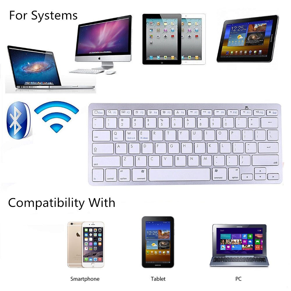 Para ipad teclado sem fio bluetooth teclado teclado russo/coréia/espanhol/francês/árabe teclado e mouse windows os/apple mac android