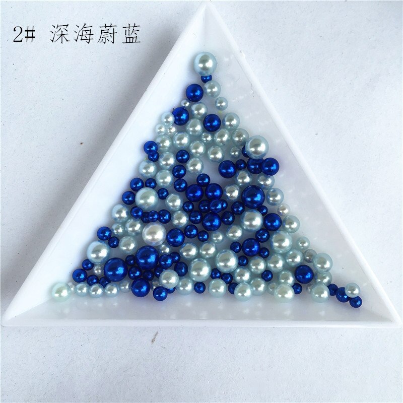 2.5-5mm blandade pärlor självhäftande kristalllim uv-harts lim simulering pärl tätningsfyllmedel 500 st