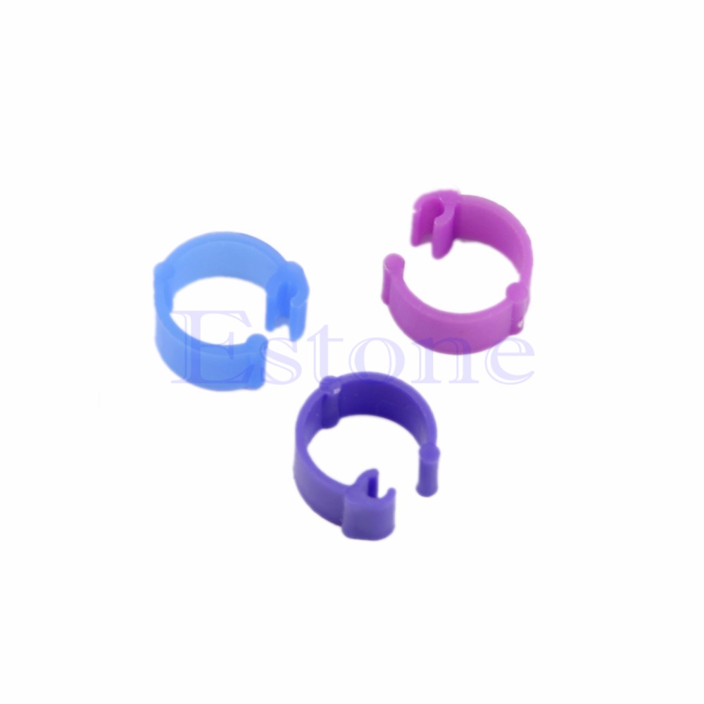 100X Pollo Gallina Piccione Pollame Pulcini di Uccelli Anatra Pappagallo Gamba Anelli Clip di Fascia