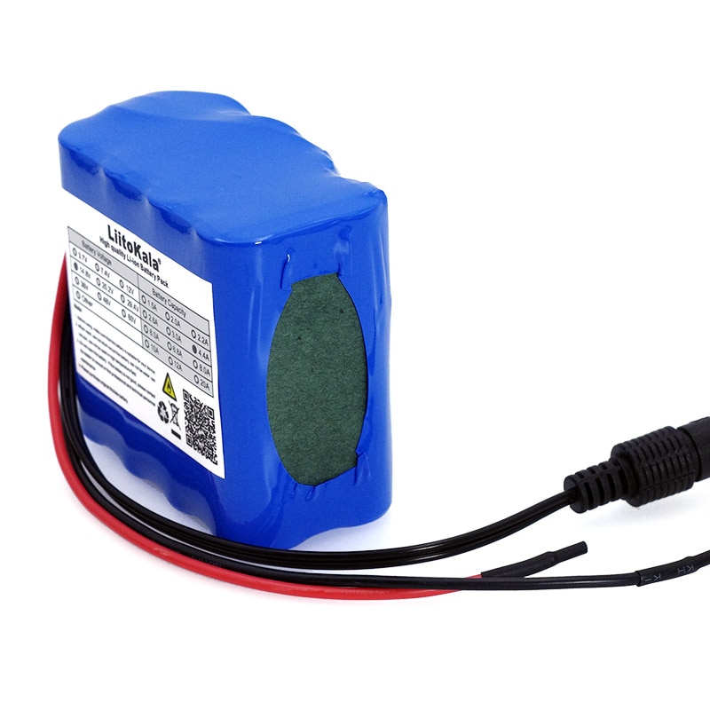 LiitoKala-Batería de li-iom de 14,8 V, 4,4ah, 18650, calentador para lámpara de pesca nocturna, amplificador de lámpara, batería con BMS + cargador de 16,8 V