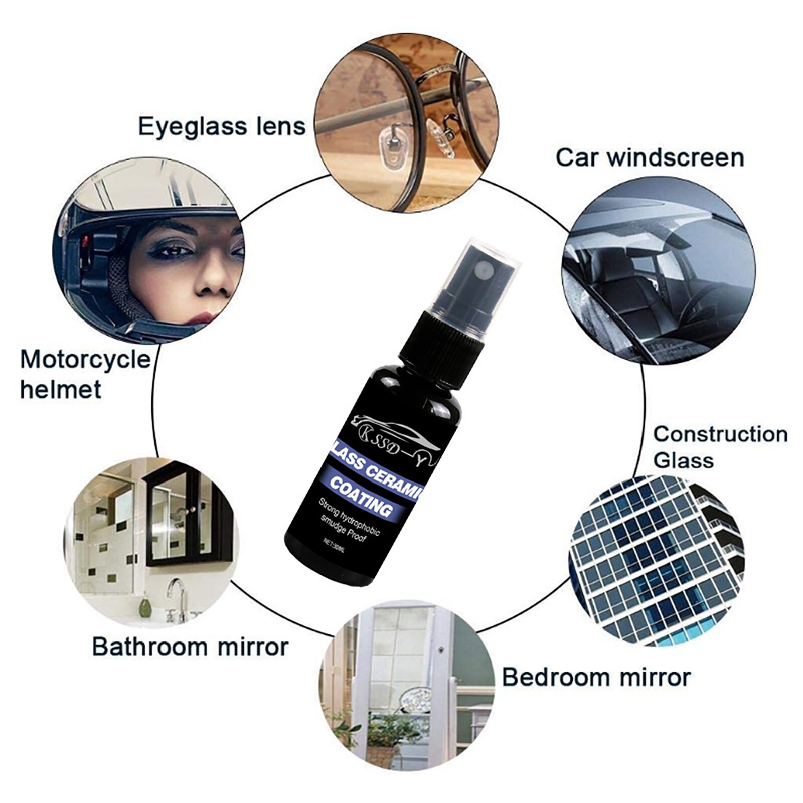 30/50ml Car Windows Glass Hydrophobic Coating Spray Agent Glass Car Windshield Windscreen Water Water Flooding Rainproof Agent