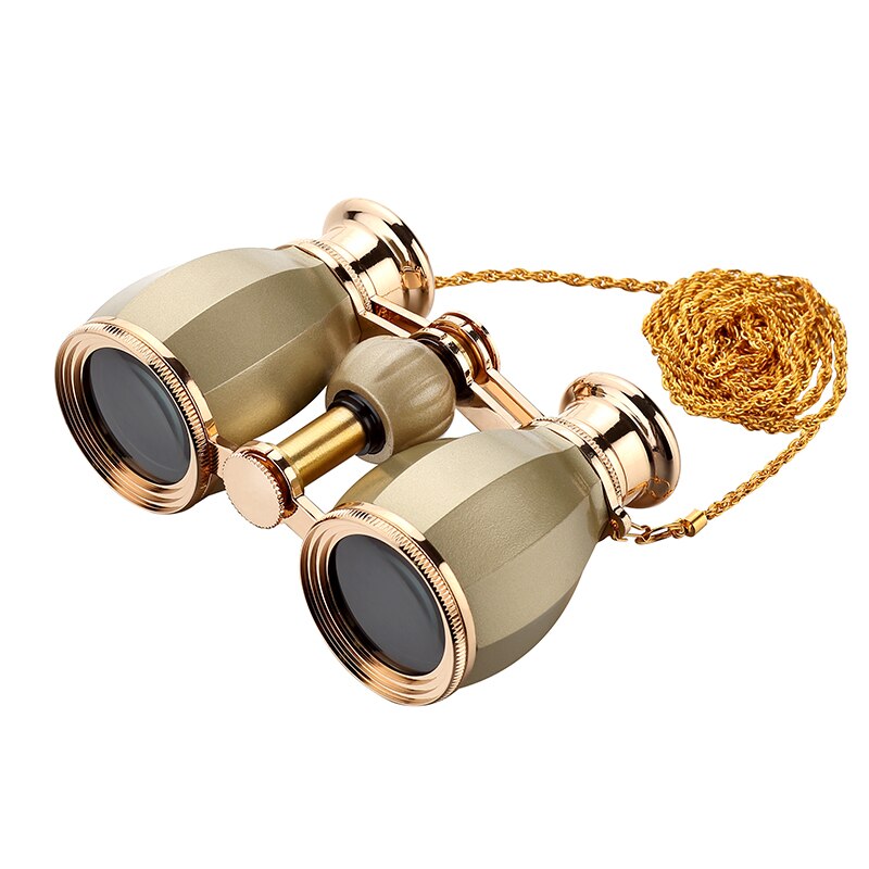 AOMEKIE 4X30 Opera Glasses Theater Binoculars Metal Frame Optical Lens Telescope with Chain for Women Girls