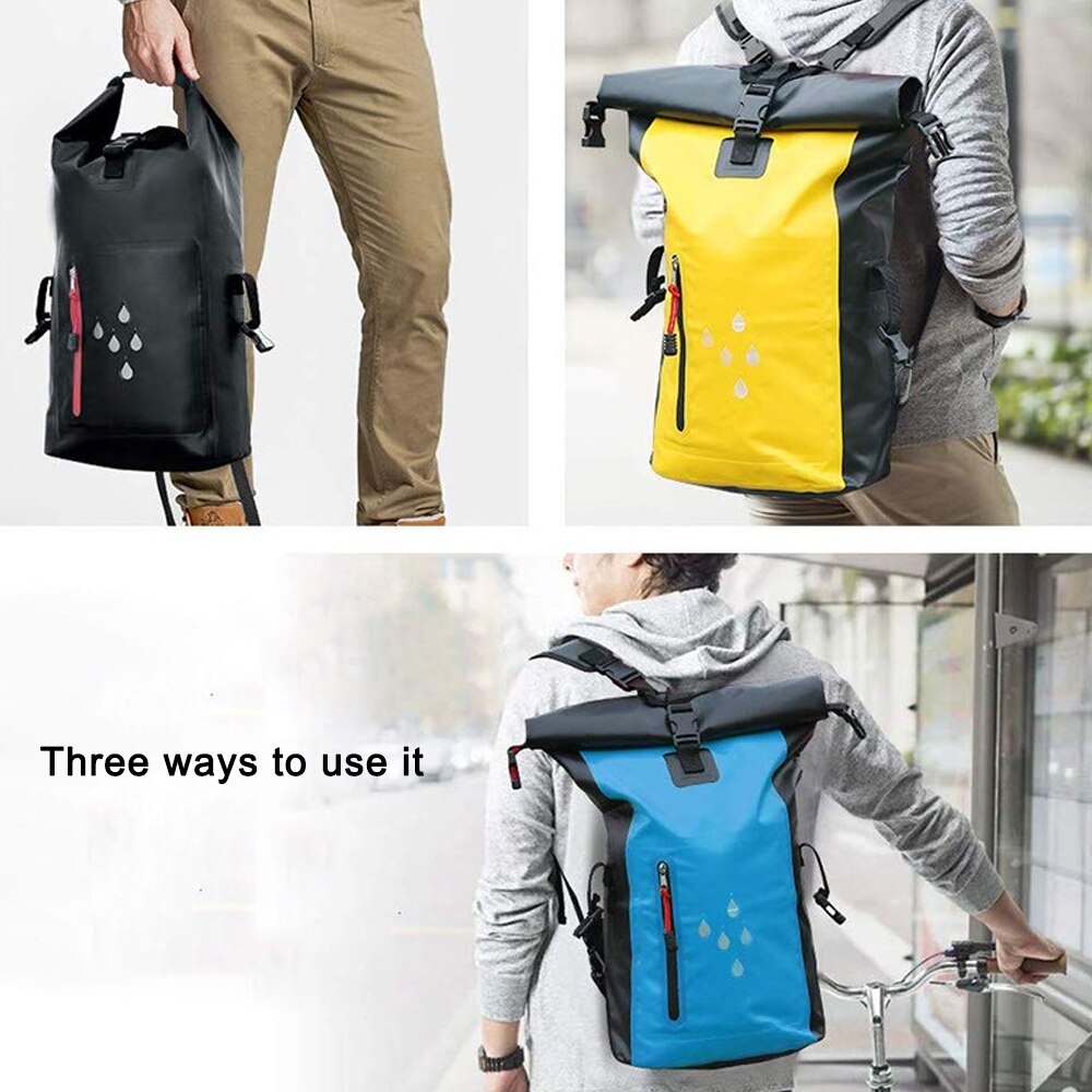 Mochila impermeable de PVC con doble hombro, impermeable, reflectante, impermeable, para pesca