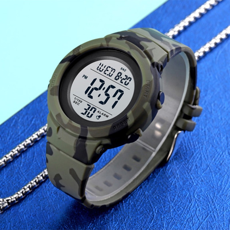 Skmei Dobbel tid digitale sportsklokker herre 5 bar vanntette støtsikker herre armbåndsur tid uformelt reloj hombre 1615