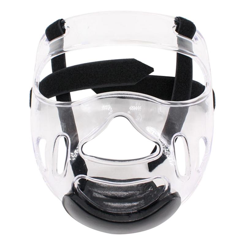 Protector facial transparente para hombre y mujer, protector de cabeza, máscara de casco de Taekwondo extraíble, equipo de protección para deportes