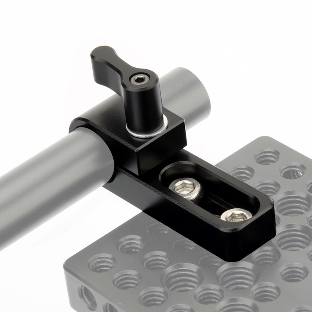 NICEYRIG 15mm Stange Schienen Klemme 15mm Anlage Montieren DSLR Kamera Anlage Stange Klemme für DSLR Kamera Griff oder käFeige oder Platte (2 Stück eine Packung)