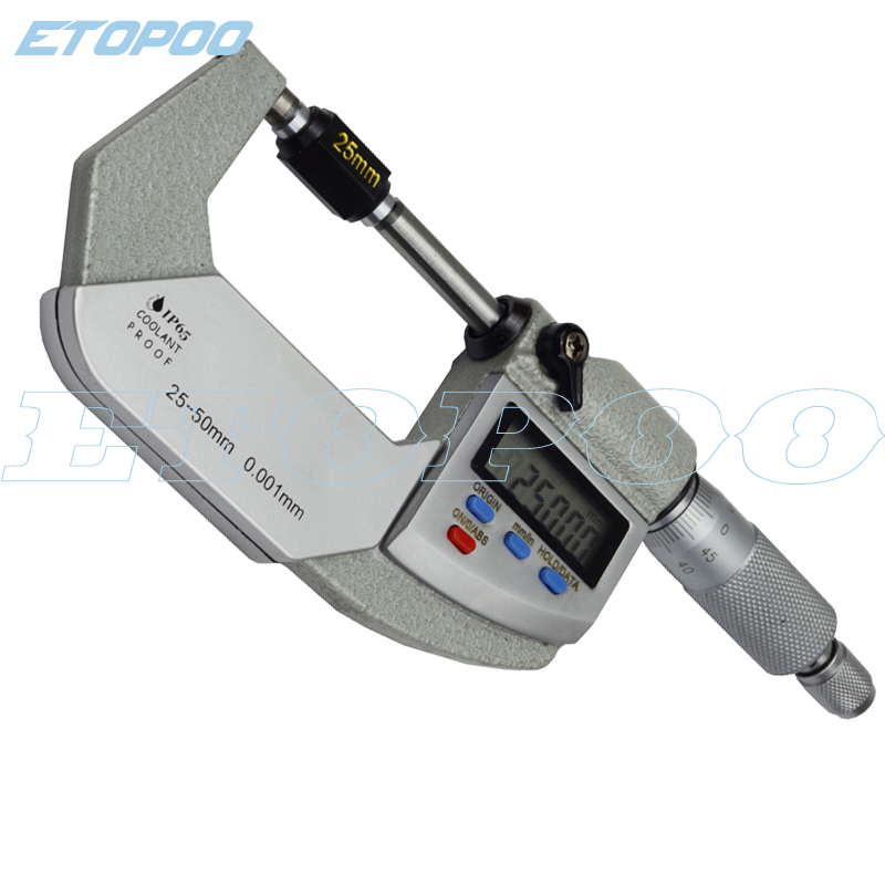 0-25mm 25-50mm 0.001 mm digital micrometer IP65 Waterproof Digital Outside Micrometer electronic micrometer tool