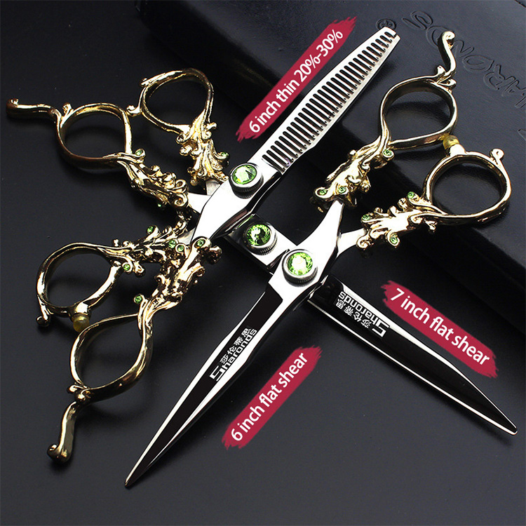 Vintage Hairdressing Scissors 6 Inch 7 Inch Hairstylist Special Flat Scissors Dental Scissors Combination Haircutting Sets