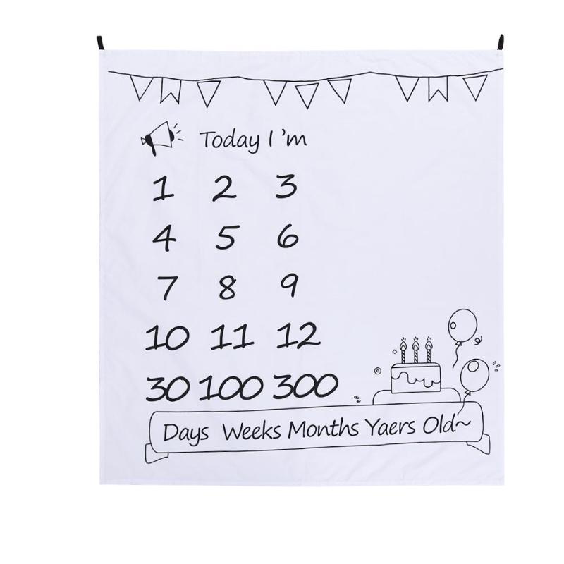 Karikatur aufbringen Kleinkind Baby Meilenstein PhotoProps Hintergrund Decken Spielen matt Hintergrund Tuch Kalender Foto Zubehör