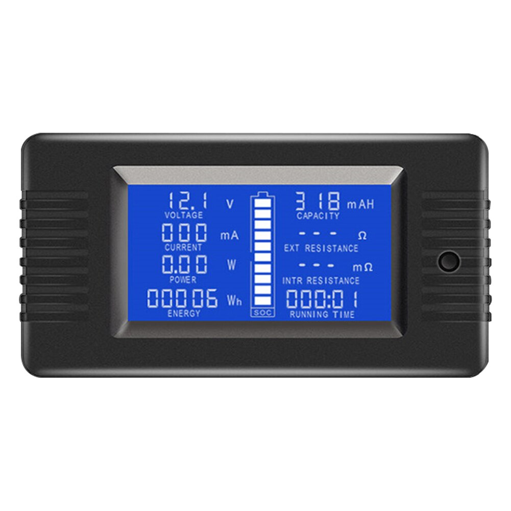Med bakgrunnsbelysning 0-200v solenergi-Observere lcd-skjerm batteritester voltmeter engelsk spenning enkel installering bil bærbar