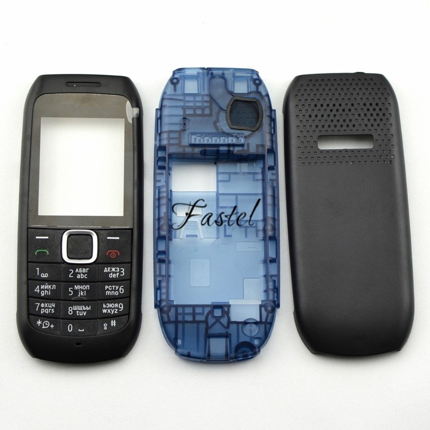 For Nokia 1616 replacement parts Full Complete Mobile Phone housing cover case + Russian/English/Arabic Keypad