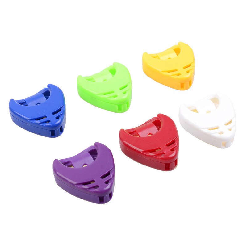 Abs caixa de picareta de guitarra pequena triângulo caixa de picareta durável titular língua bala design útil guitarra acessórios