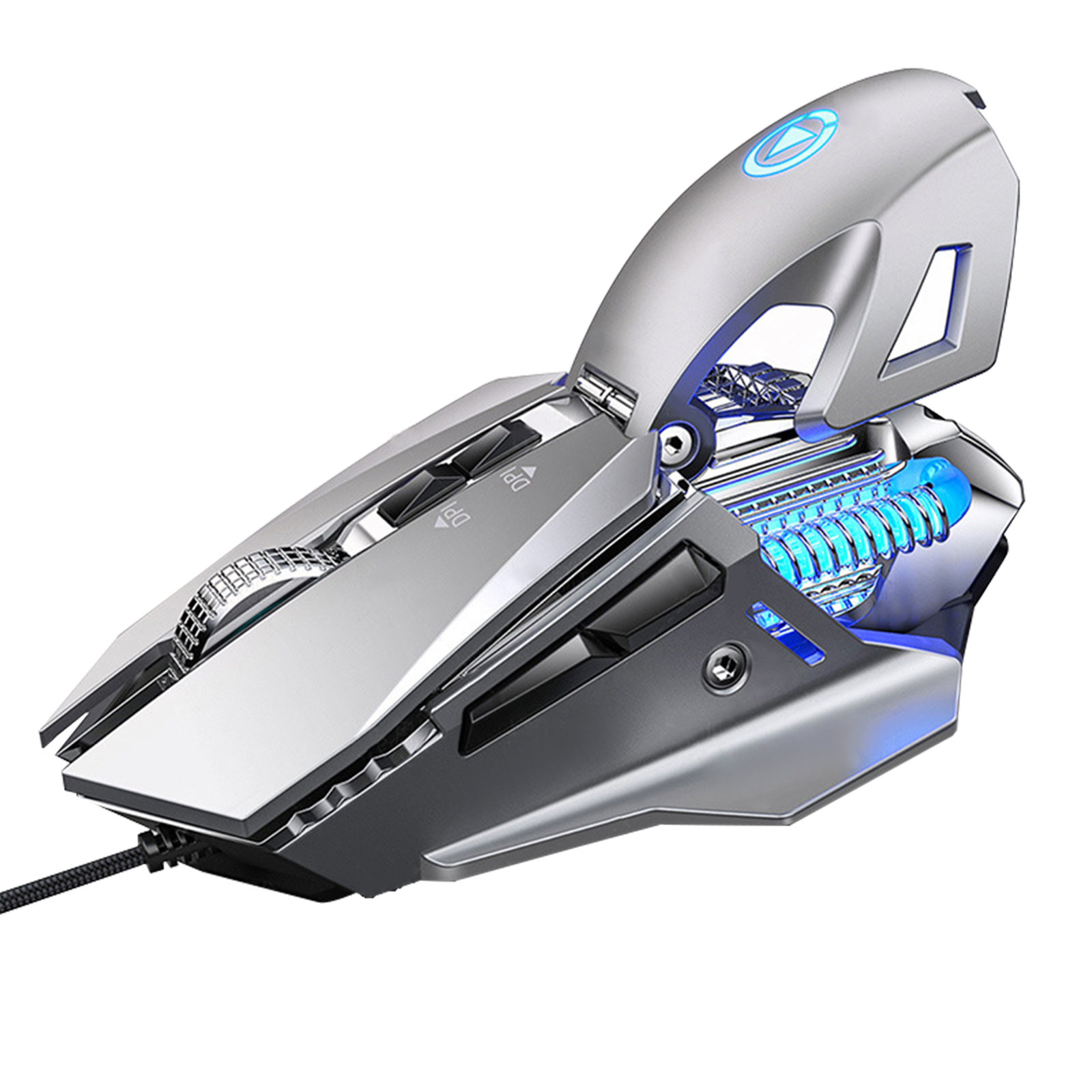 E-Sports Mouse 7200 DPI Wired Gaming Mouse For PC Laptop Laptop Home Office Gaming Mouse With Brushed Metal Bottom Plate: Default Title