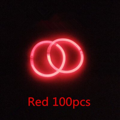 Party Fluorescentie Light Glow Sticks Armbanden Kettingen Neon Voor Wedding Party Glow Sticks Kleurrijke Glow Stick: hongse100pcs