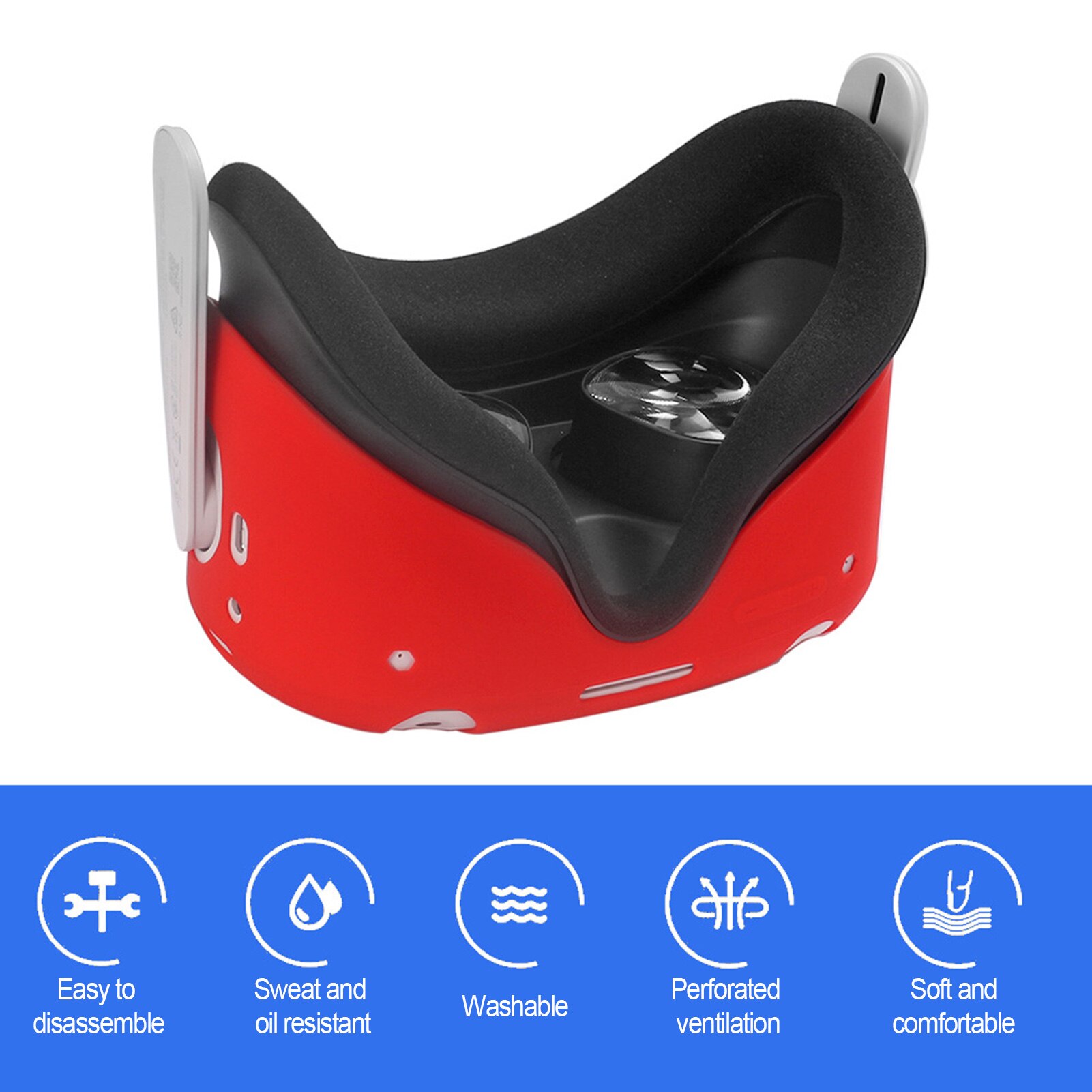 Vr Helm Beschermende Front Cover Voor Oculus Quest 2 Siliconen Bescherming Shell Voor Oculus Quest 2 Headset Vr Accessoires