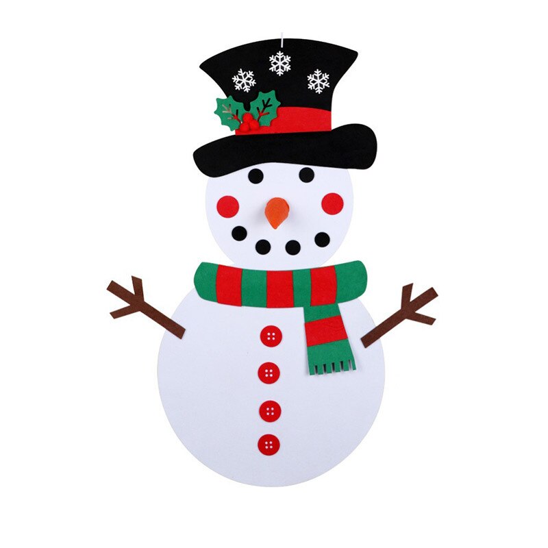 DIY Felt Christmas Snowman or Tree Kids Toys For Children Own Xmas Decoration Tree Year Favorite Kindergarten Craft: 6