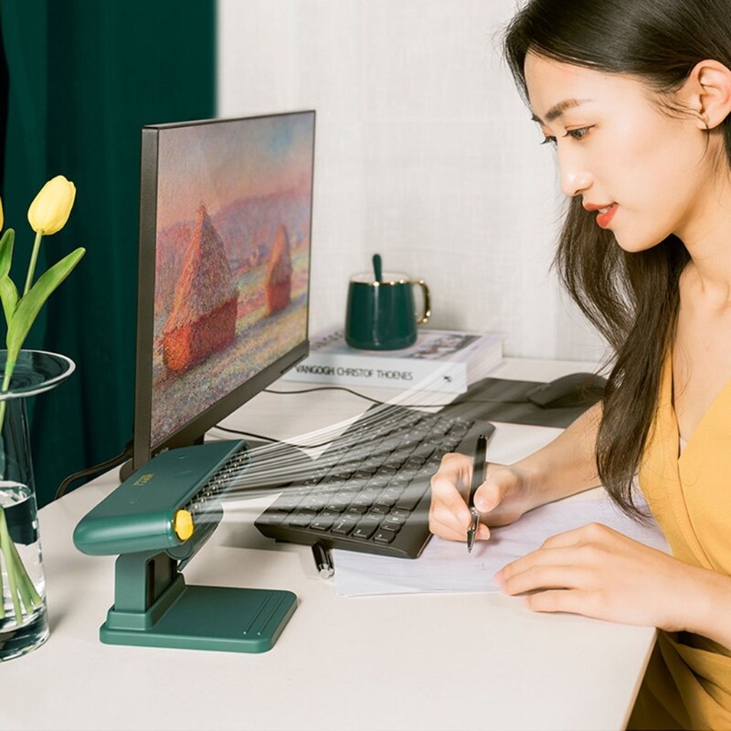 Display Hanging Silent Office Desktop Fan Portable Mini Air Cooler Small Personal Cooling Tools for Home Office