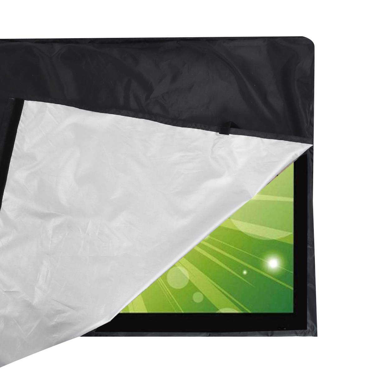 Waterproof Outdoor TV Cover Dustproof Screen Cover 32 To 70 Inch Durable Oxford Black Remote Control Television Case Pocket