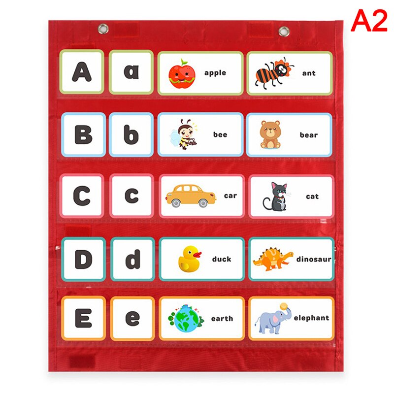 Teacher Class Schedule Magnetic Pocket Chart Double-Sided 5+2 Pocket Wall Hanging Office Schedule Pocket Chart Activity: A2