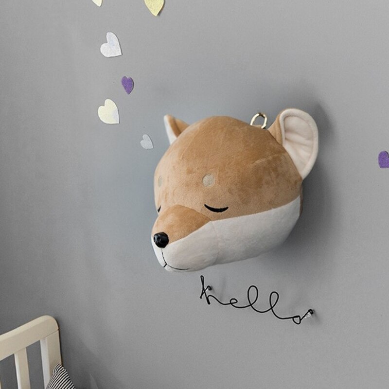 Kinderkamer Decoratie 3D Dierenkoppen Muur Opknoping Decor Voor Kinderen Kamer Kinderkamer Decoratie Zachte Installeren
