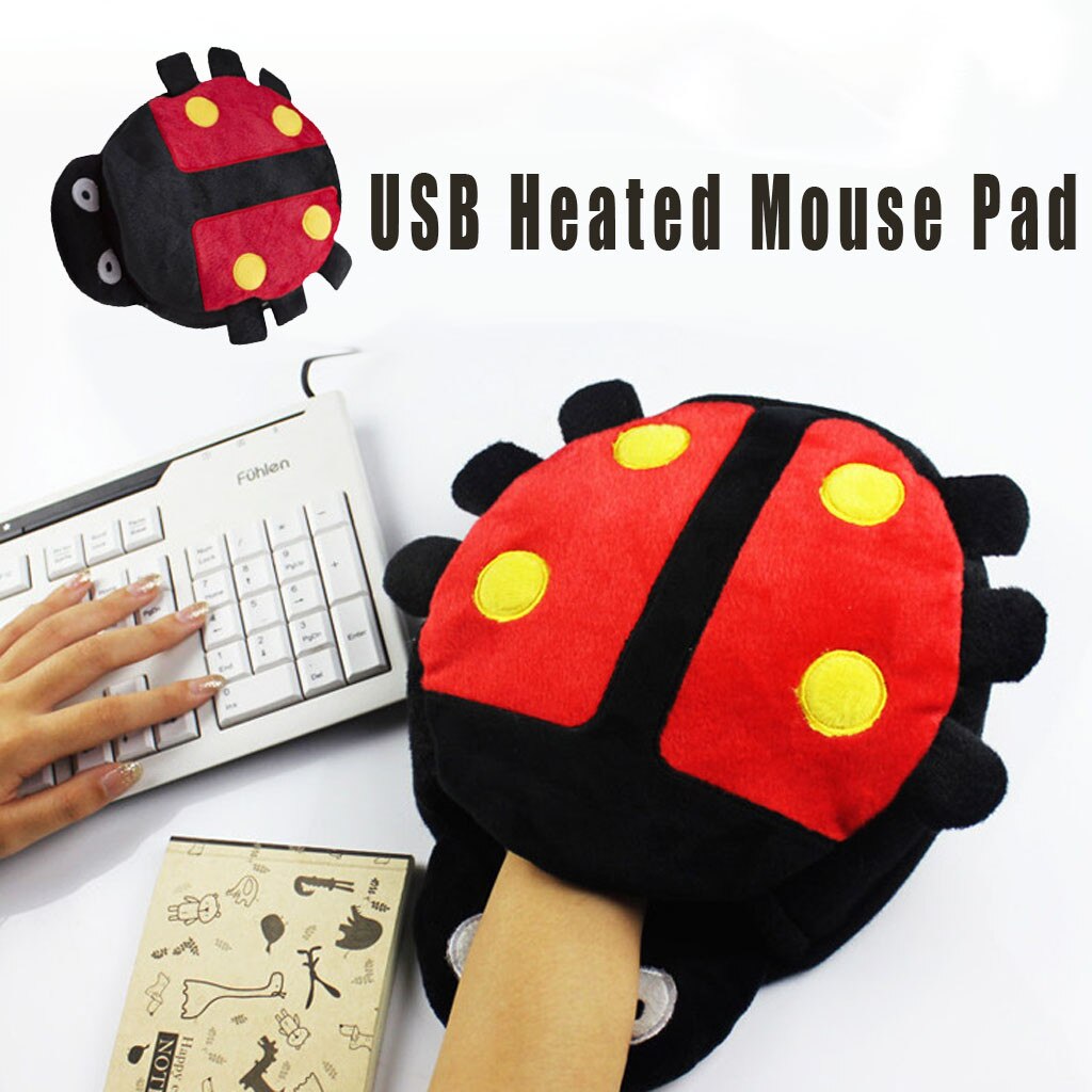USB Heated Mouse Pad Mouse Hand Warmer with Wristguard Warm Winter #3b28