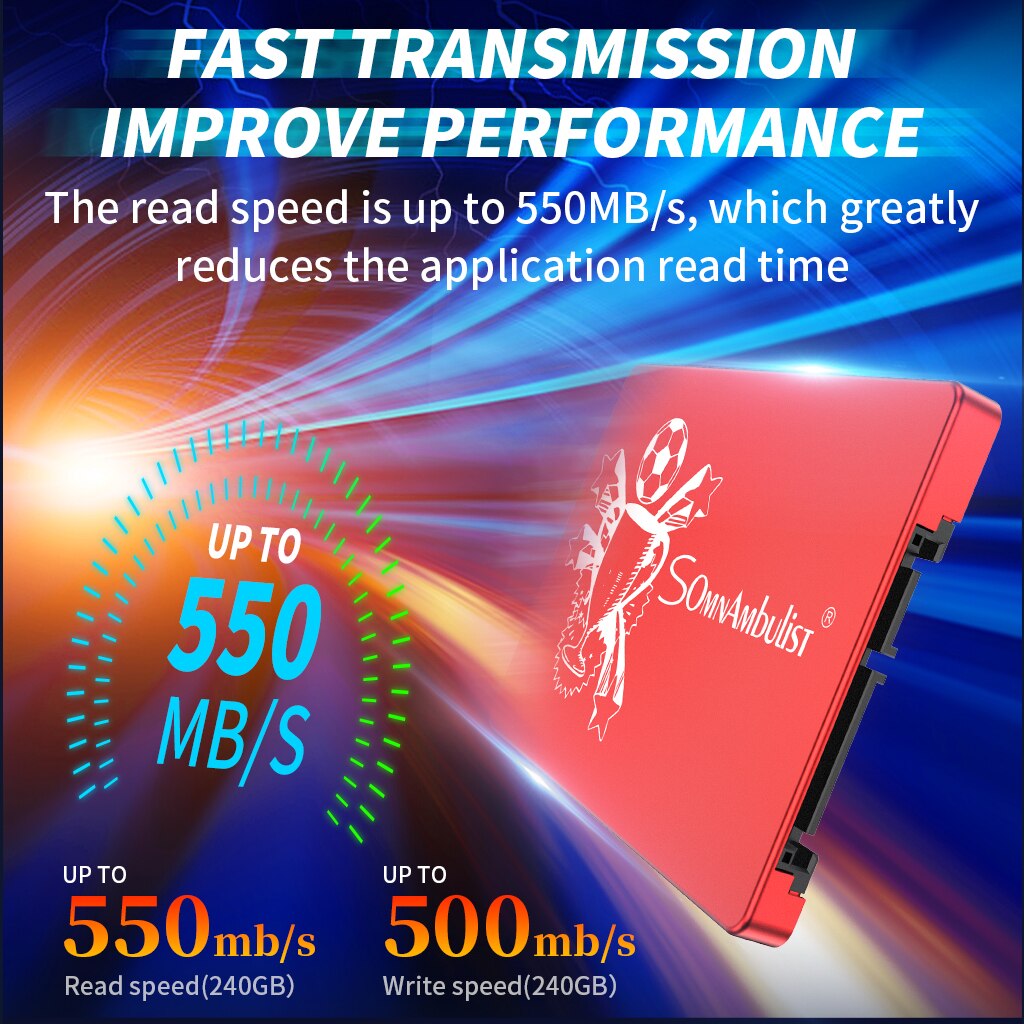 Metal red SSD 60gb 120gb high-speed solid state drive HD 480GB 960GB 1TB 480G hard drive for PC desktop notebook computers