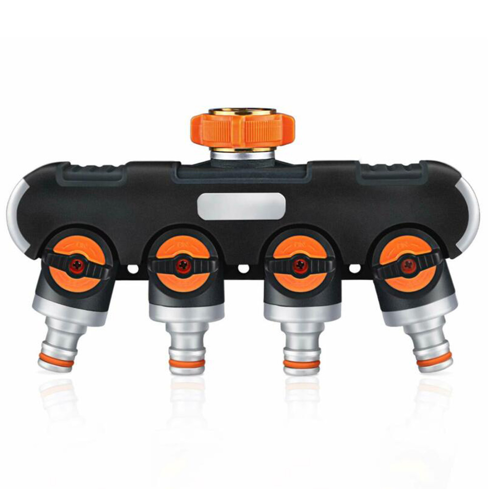 Adaptador de distribuidor de manguera de grifo de 3/4 pulgadas, manguera de plástico ABS Gardena, distribuidor de 2/4 vías, herramienta de Grifo para jardín y reloj de riego de jardín