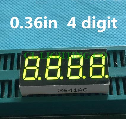 Green 7 Segment LED Display 0.36 inch 1 / 2 / 3/ 4 bit Common Cathode Digital Tube seven Segment LED Display